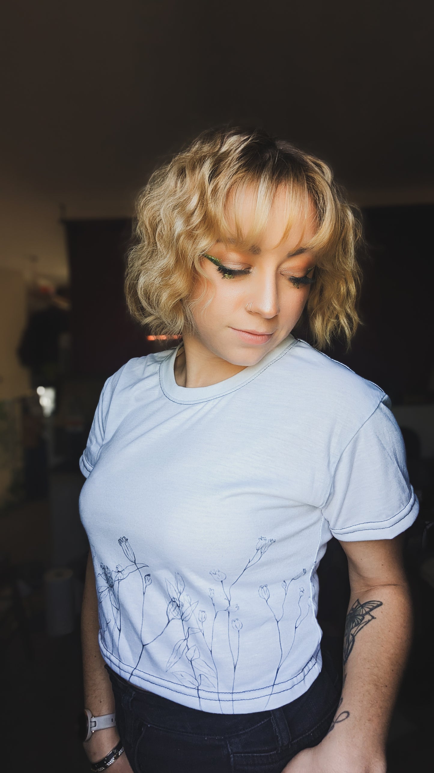 White Wild Flowers T-Shirt