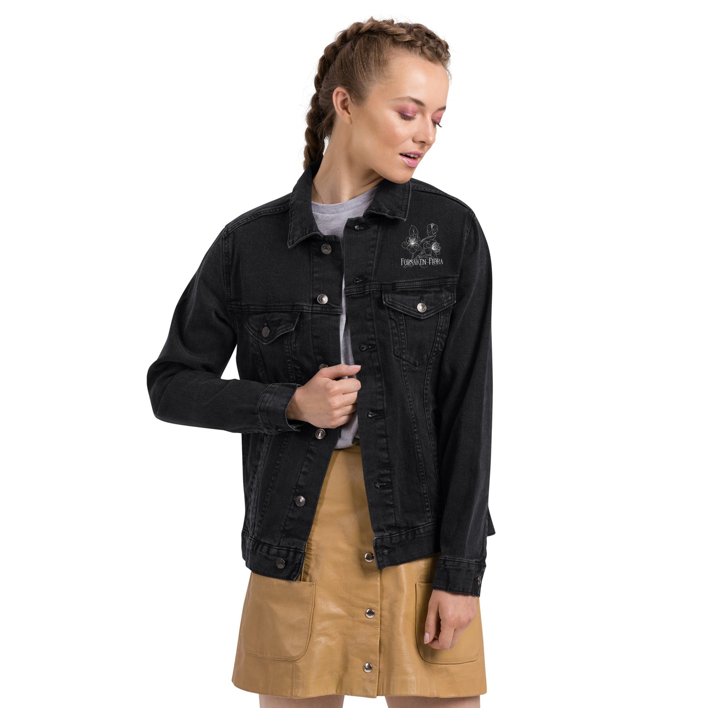 Unisex Forsaken Flora Denim Jacket