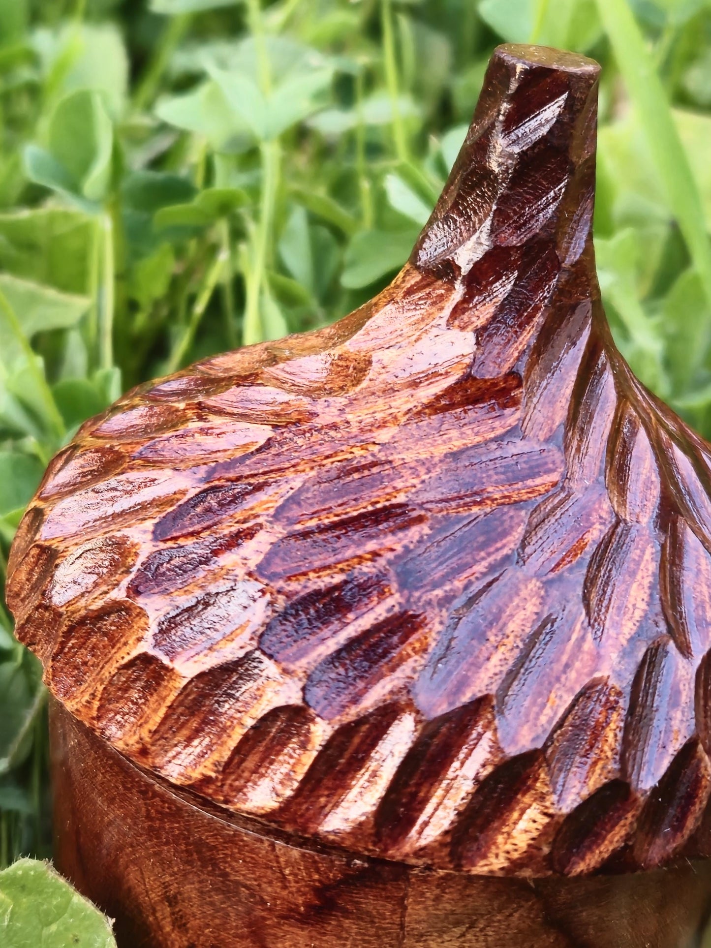 Small Hand Carved Wooden Acorn