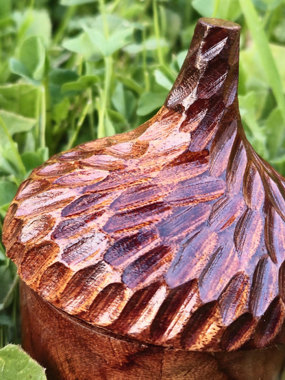 Small Hand Carved Wooden Acorn